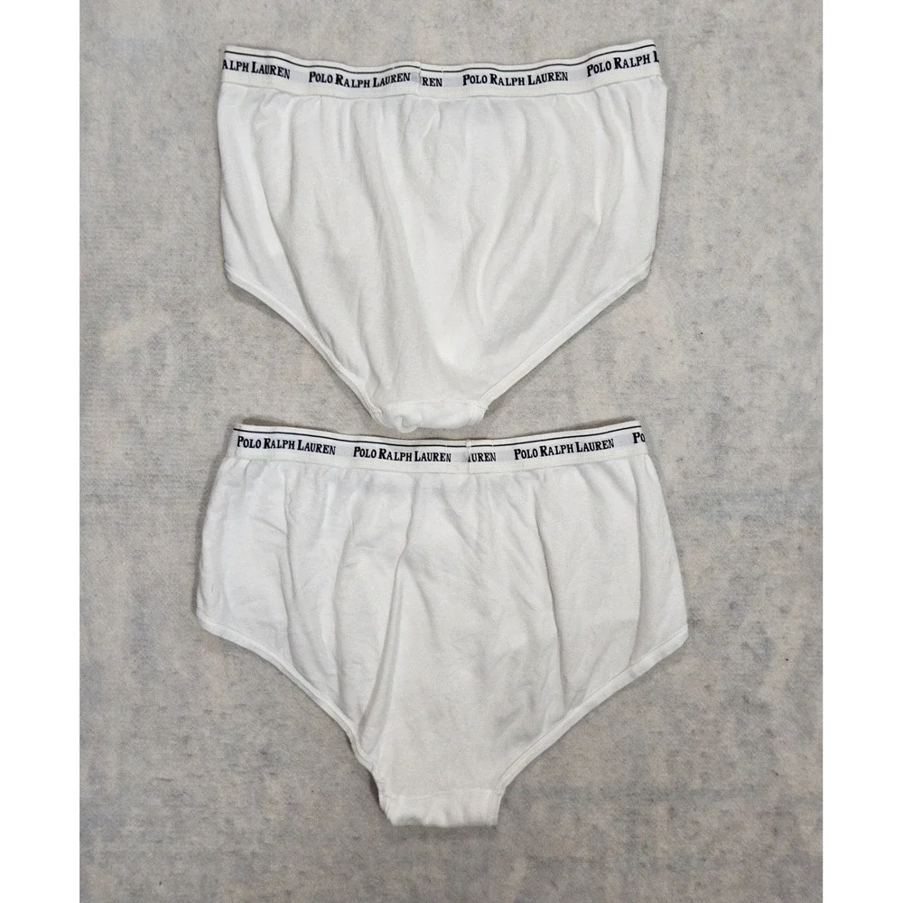 Vtg Polo Ralph Lauren Underwear Mens 42 XL NEW LOT White Tighty Whities 90s Y2K